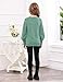 Arshiner Girls Crew Neck Lantern Sleeve Sweater Cute Jumper Top Pullover Outwear(Light Green,7-8Y)
