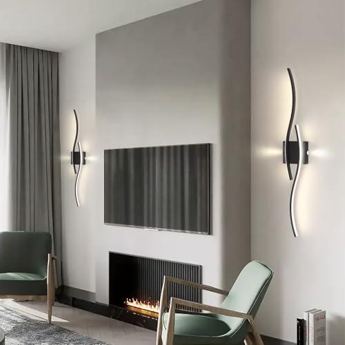 Image of Modern Led Wall Sconces, 32inch Bathroom Mirror Vanity Light 28W, 4000K Wall Fixtures Staircase Lights, Indoor Wall Decor Bedside Wall Lamp for Bedroom Living Room Hallway Hotel