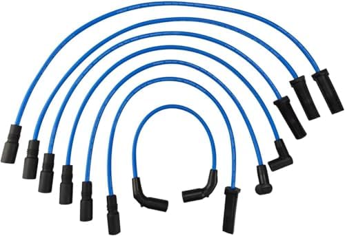 High Performance Spark Plug Wires Compatible with C1500 1999-2001 Silverado 1500 1999-2006 Silverado 1500 Classic 2007 Sierra 1500 1999-2006 Sierra 1500 Classic 2007 4.3L V6 Blue image 3