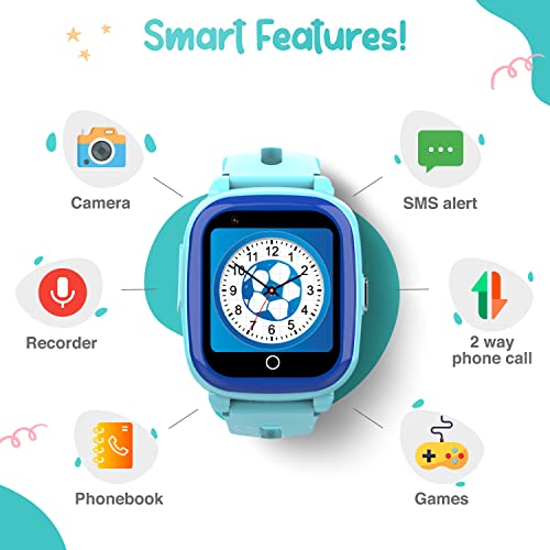 Image of Turet Stardust Smart Watch for Kids- Smartwatch for Boys and Girls with Camera, Games, Recorder, Phone Book, SMS, 2-Way Calling Kids Watches - No GPS - No App