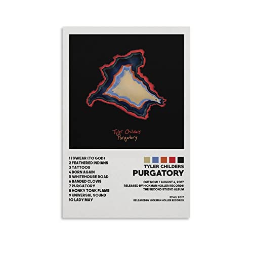 QIAOZ Tyler Childers Purgatory Poster - Album Cover Art for Modern Family Bedroom Decor - 12x18inch (30x45cm) Canvas Print