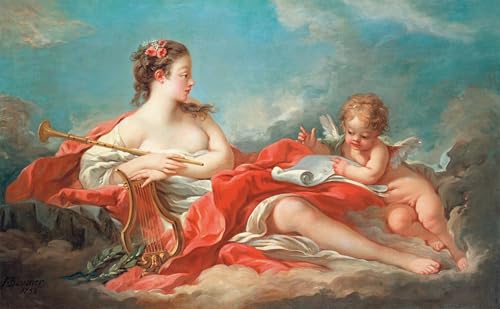 Erato la muse de la poésie amoureuse tableau déco romantique SERENDIPITP