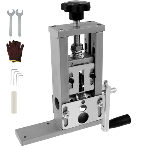 Hnvdkln Wire Stripper Machine, Manual Scrap Wire Stripper, Aluminum Alloy Wire Peeler Machine, Hand Crank Cable Stripper, Multifunctional Cable Stripper Machine, Wire Stripping Tool for 1-25mm