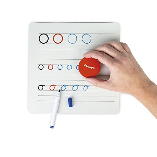 Janod - Essential - Learn to Write - Wooden Early Learning Educational Game - Teaches Letters and Reading - Water-Based Paint - from 3 Years, J05074, 9.1 x 3.1 x 9.6 inches