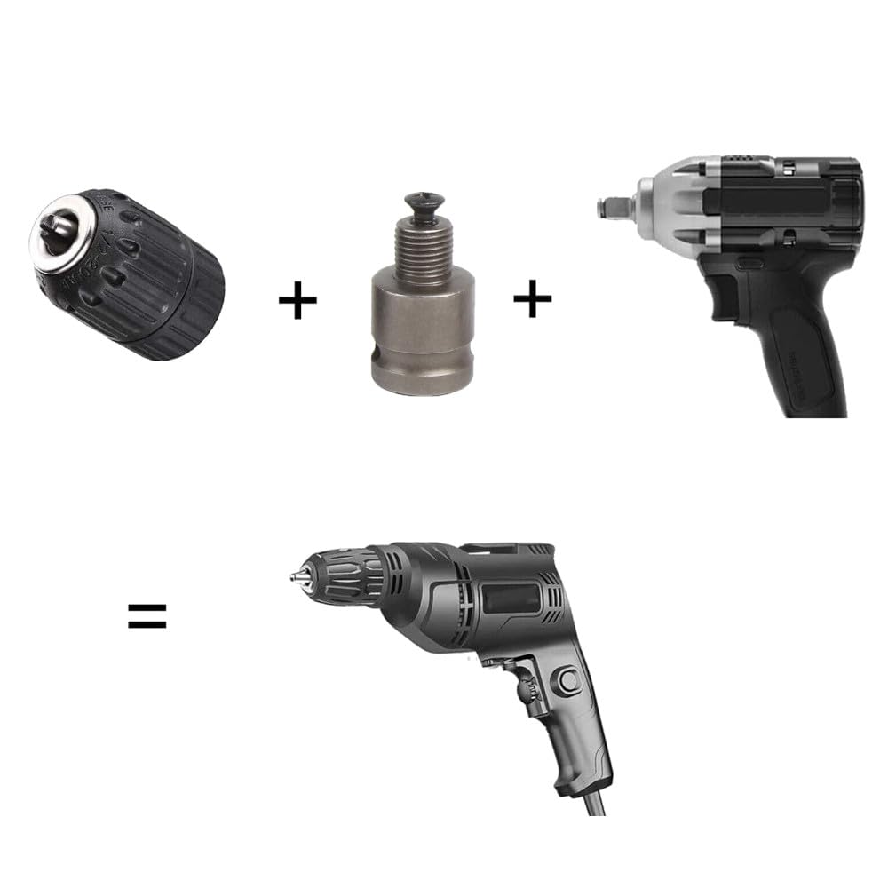 2er-Set Adapter: 1/2 Zoll Auf 1/4 Zoll – Schnellspanner Für Bits, Passt Auf Schlagschrauber, Bohrer & Ratschen
