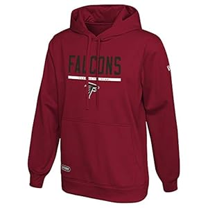 New Era NFL Men’s Safety Performance Pullover Hooded Sweatshirt, Pro Football Fleece Hoodie, Atlanta Falcons, Large