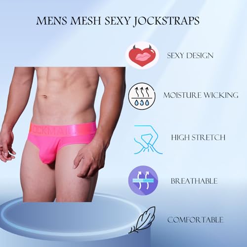 JOCKMAIL Jock Straps for Men Breathable Low Rise Jockstrap Underwear for Gym, Club, Daily Wear3