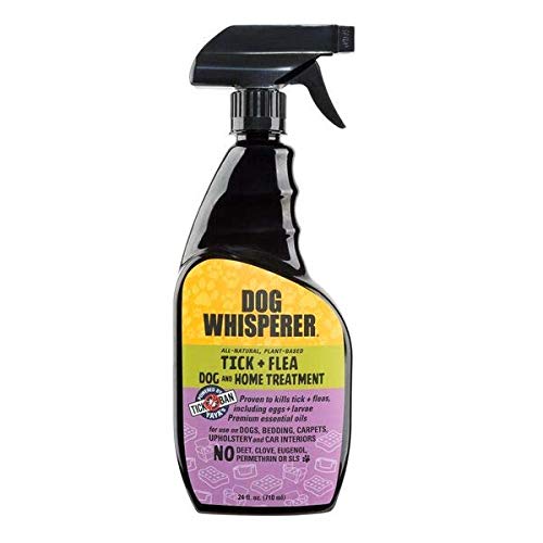YAYA ORGANICS Dog Whisperer Tick + Flea Home Treatment Spray, Proven Effective, Plant-Based (24 ounces)