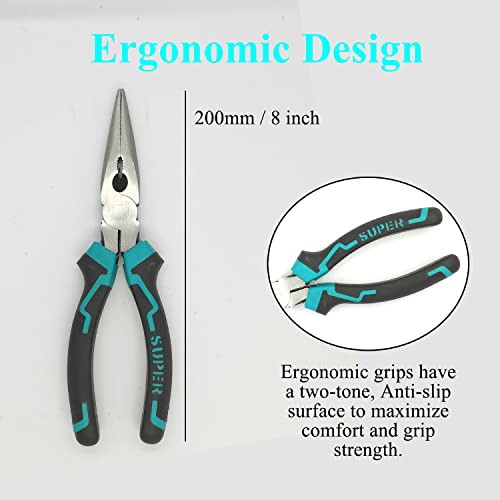 Didodi 8 Inch Long Needle Nose Pliers With Side Cutters, Precision Long Nose Pliers Wire Cutters, Spring Loaded Pliers, Used For Cutting Clamping Pinching Soldering Jewelry Diy #TOP3