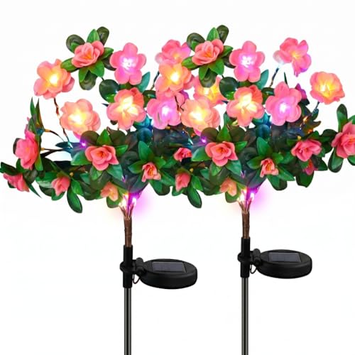 Lampe solaire d'extérieur pour cour et terrasse lot de 2 grandes balises de jardin