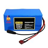 Batería De Scooter Eléctrico 60V 30Ah 16S2P Batería Bicicleta Eléctrica Alta Potencia Batería PVC Impermeable con Cargador para Patinete Eléctrico Hoverboard Y Monociclo 60V 30Ah,XT60