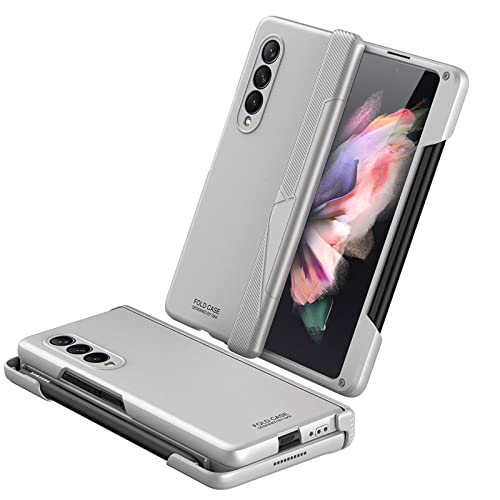 Coque Samsung Galaxy Z Fold 3 5G rigide argent avec fente S Pen latérale