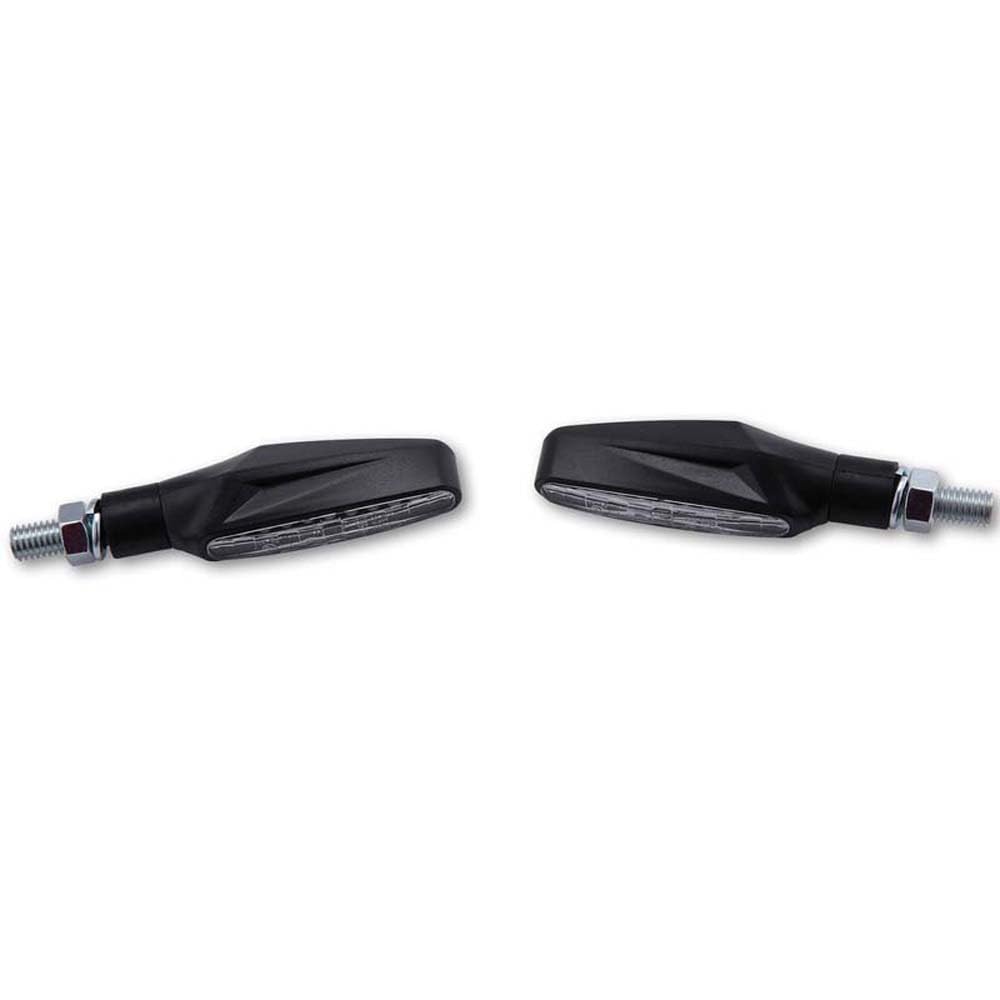 ShinYo Motorrad Blinker E geprüft LED Blinkerpaar Stix M8 schwarz, getöntes Glas