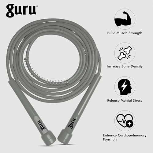 Image of GURU Skipping Rope, Adjustable Jumping Rope For Men & Women & For Kids Ideal For Gym /Exercise Rope For Workout