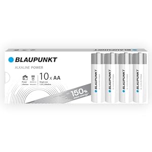 blaupunkt aa piles alcalines, paquet de 10, idéales pour les horloges murales et les télécommandes, lr6bpo/10cb
