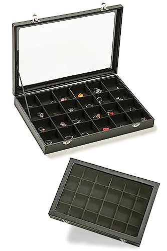 Tierneys [�e�B�A�j�[�Y�n�W���G���[���[ �P�[�X �A�N�Z�T���[ �{�b�N�X �l�b�N���X �����O �s�A�X �y���_���g �u���b�N �K���X�W �x���A�� 35cm x 24cm x 5cm (�A�N�Z�T���[�P�[�X(24�j)