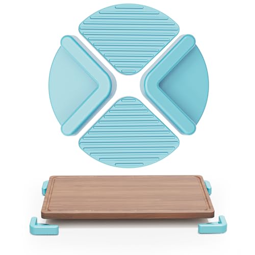 Pies de silicona antideslizantes para tablas de cortar de titanio, almohadillas duraderas para tablas de madera y plástico (Azul) miniatura 1