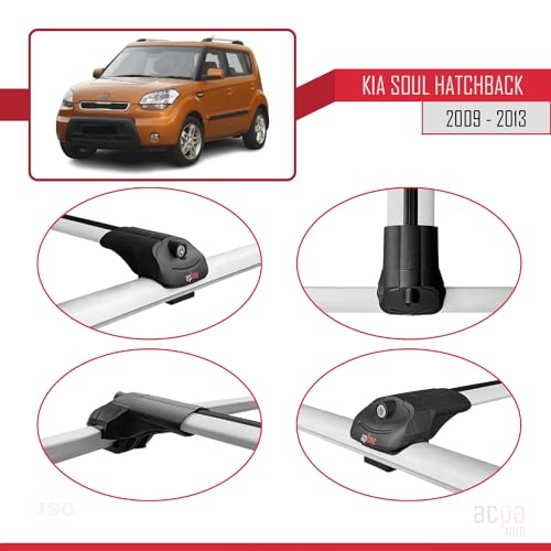 Barres de toit de coffre voiture Kia Soul Hatchback 2009 2010 2011 2012 2013 ACE-1 - 4