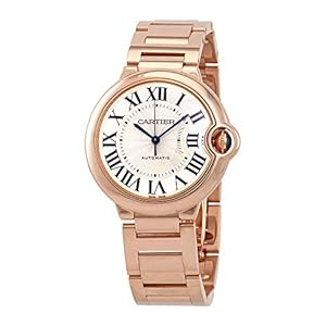 CARTIER Ballon Bleu Automatic Opaline Dial 18kt Rose Gold Ladies Watch WGBB0008
