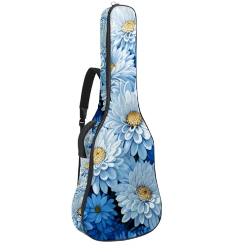 Housse guitare marguerites bleues idéale pour les trajets quotidiens au studio