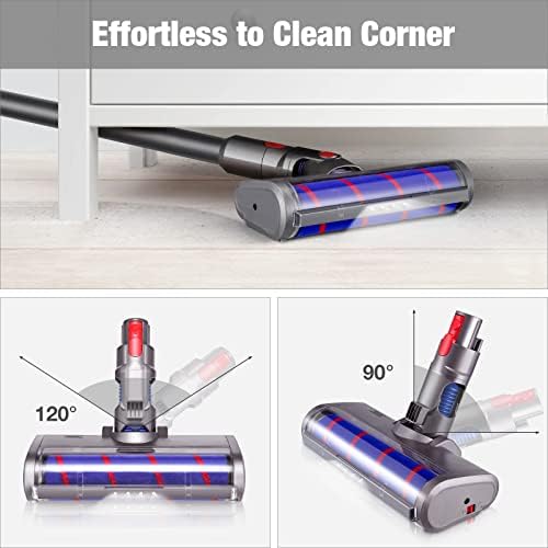 Molisau Soft Roller Brush Cleaner Head Replacement Compatible with for Dyson V7 V8 V10 V11 V15 - Cordless Stick Vacuum Cleaner with Indicator for Hardwood Floor
