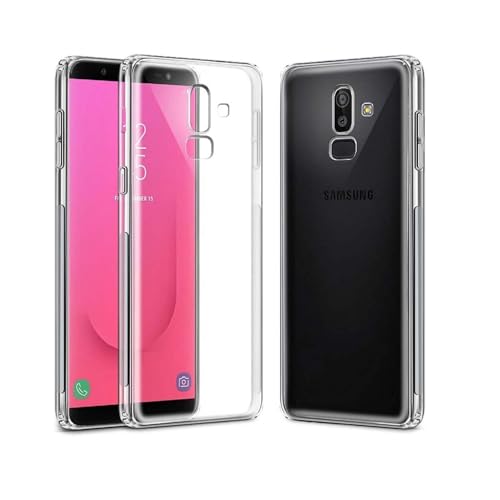 Image of XIVY Crystal Clear Hard Case Cover for Samsung Galaxy J8 - Ultra Hybrid Transparent Shockproof Back Cover with Anti-Yellow | Camera Protective Case