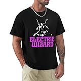 Electric Metal Music Wizard Shirt Mens Tshirt Fashion T-Shirt Round Neck Cotton Tops M