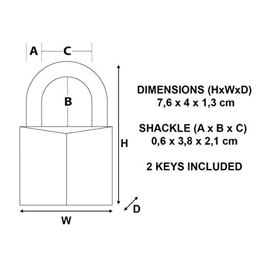 Image of Master Lock 140DLF Solid Brass Padlock with Key, 1 Pack