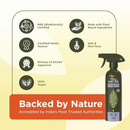 Image of Tru Nature Herbal Bed Bug Repellent Spray - 200 ML | Non-Aerosol | 100% Plant Based, Chemical Free | Safe for Home, Bedroom & Travel Use