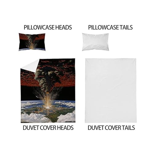 Housse de couette microfibre explosion 3D 135x200 lit single - 5