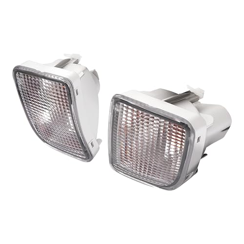 ALMULOO Pair Front Turn Signal Lights w/Bulbs Compatible with 1998-2000 Toyota Tacoma Halogen Turn Signal Lamps Replacement for TO2531128 TO2530128 8151004010 8152004010 Left&Right Side Clear Lens by ALMULOO - Used condition - Image 3