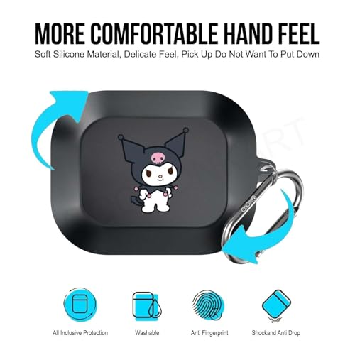 Image of Soft Silicone Case Cover Compatible for Realme Buds Air 8 (Kuromi)
