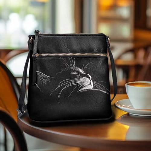 Leather Purses for Women, Leather Hobo Bags for Women Vintage Travel Sling Purse Multi Pockets Shoulder Bag3