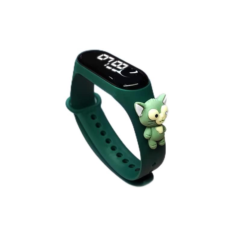 EVOTECH Digital LED Band for Kids, Boys & Girls, Smart Watch, Waterproof Stylish and Fashionable (Age 2 to 12 Years) (Green Kitty) (B0B8NNYCFN) Amazon Price History, Amazon Price Tracker