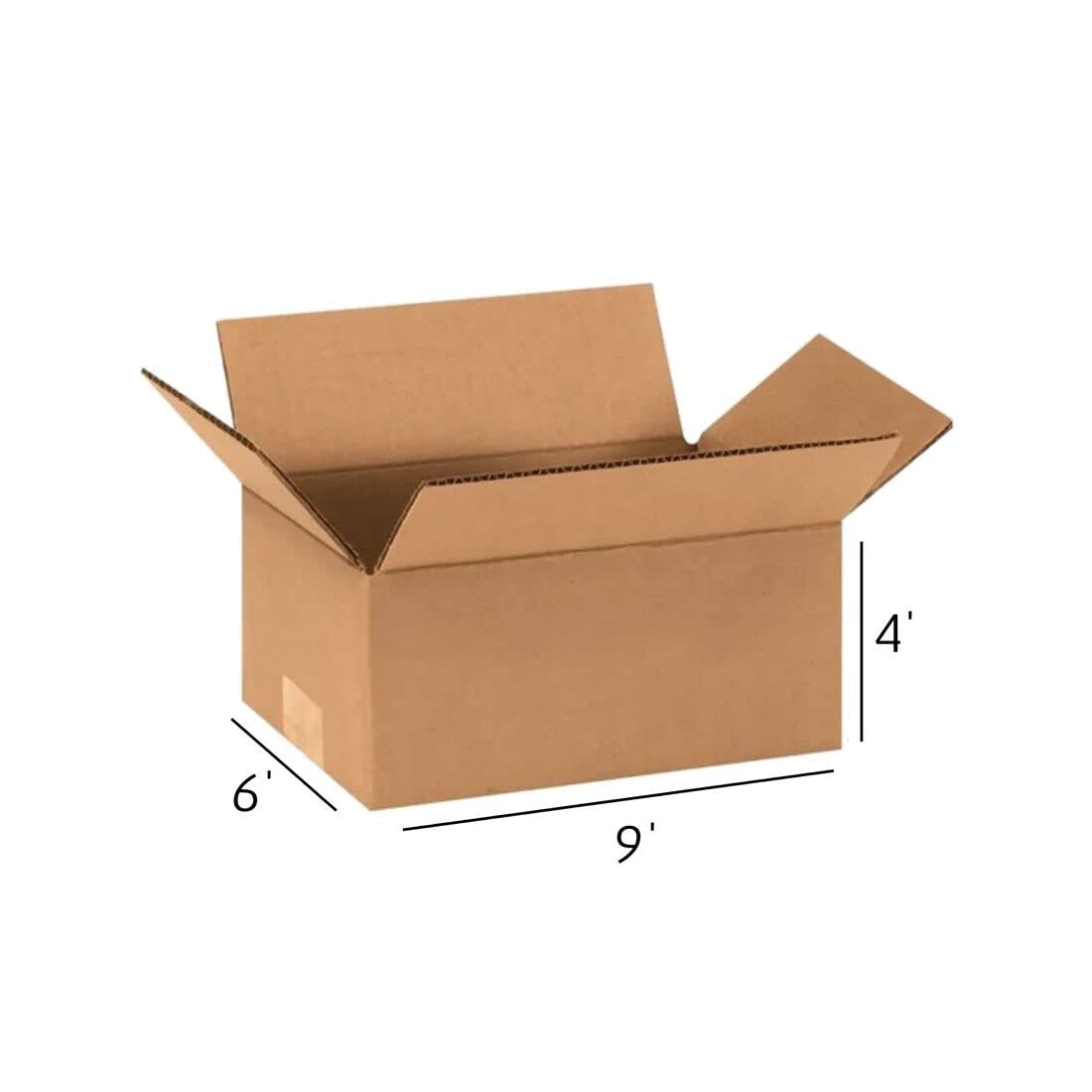Strong Cardboard Storage Boxes for Posting Small & Large Parcels ━ Moving Bulk Gifts, Single Wall Eco Friendly Shipping Cartons, Corrugated Boxes (9x6x4 ━ 229x152x102mm, Pack of 25)