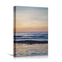 Canvas Wall Art Calm Seas Beach Beach Blue Coastal Cool Photography Relax/Calm - 12x18 inches