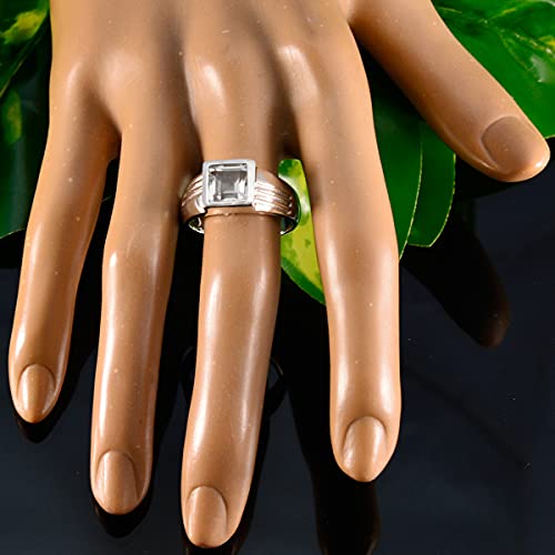Anneau quartz en cristal véritable argent 925 cadeau idéal mixte