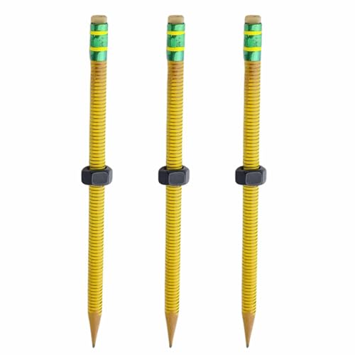 filettata – fidget in legno con dado scorrevole che si muove, strumento di scrittura portatile antistress per studenti, bambini, adulti, lavoro, scuola, casa, viaggi, 3 pezzi