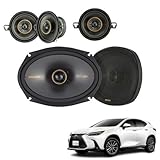 【日本正規品・組付け加工発送】レクサス NX（20系 R3/11～） ※マークレビンソン装着車は不可 KICKER キッカー ダッシュボードスピーカー KSC3504 + 車種別インストールキット OG350-LT、フロントドアスピーカー KSC6904 + 車種別インストールキット OG69-LT1、センタースピーカー KSC3504 + OG350-LT（1ユニット）