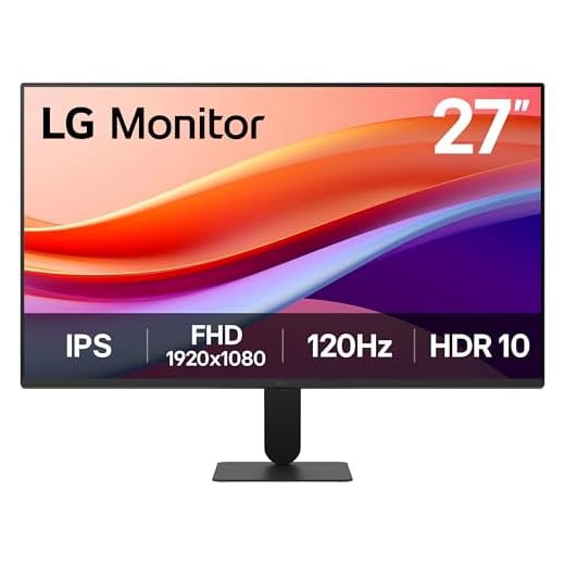 LG Monitor 27U411A-B - FHD 1080p IPS 27 inch, 120 Hz, 5ms GtG, Computer desktop display with VRR, HDR10, Smart Energy Saving, Anti-Glare, D-Sub, HDMI, Matte Black