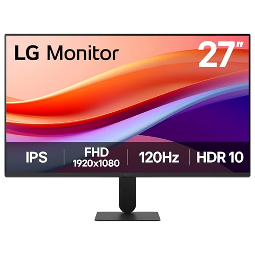 Image of LG Monitor 27U411A-B - FHD 1080p IPS 27 inch, 120Hz, 5ms GtG, Computer desktop display with VRR, HDR10, Smart Energy Saving, Anti-Glare, D-Sub, HDMI, Matte Black