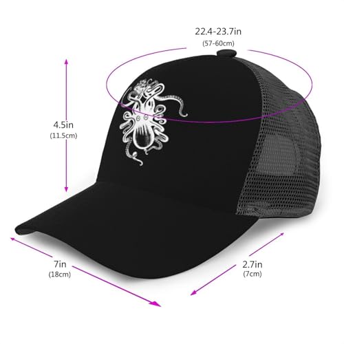 Kraken Rum Octopus Unisex Mesh Baseball Caps - Classic Adjustable Hat2
