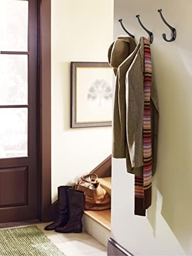 Amerock Adare Double Prong Matte Black Wall-Mounted Hook - 2