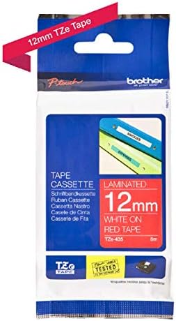 Alternatives Schriftband Für Brother PTouch 1000 – TZ435 Eco, Weiß Auf Rot, 18 Mm