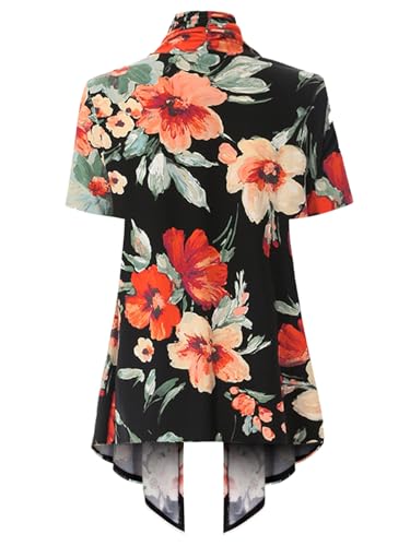 Image of MixMatchy Women's Lightweight Short Sleeve Draped Open Front Cardigan Vest