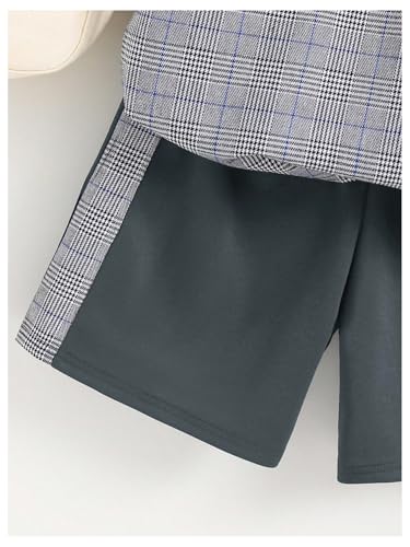 Floerns Boy's 2 Piece Outfit Striped Colorblock Short Sleeve T Shirts with Track Shorts Set4