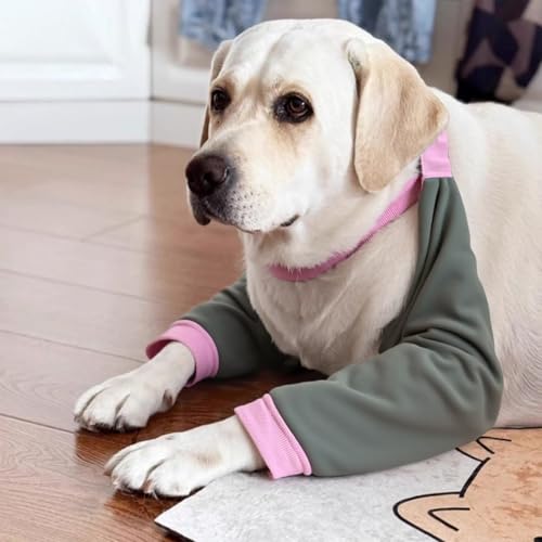 Image of Dog Elbow Pads Knee Protector Wraps Elbow Callus Treatment Sleeve for Wounds Front Legs Stop Licking Medium Large Dogs L, Grey