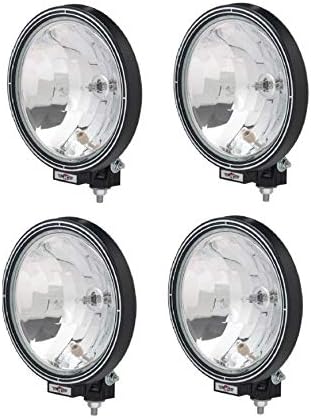 flexzon 4X 12V/24V 9" ROUND SPOT LIGHTS SPOT LAMPS CAB TOP BAR TRUCK LORRY 4X4 SIM 3227