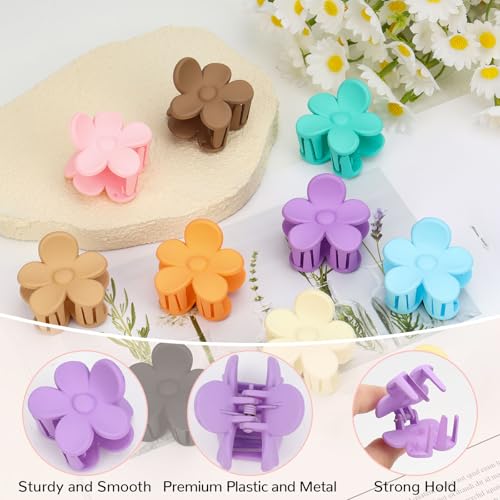 20 Pinzas de Plástico para Cabello con Flores Pequeñas miniatura 5