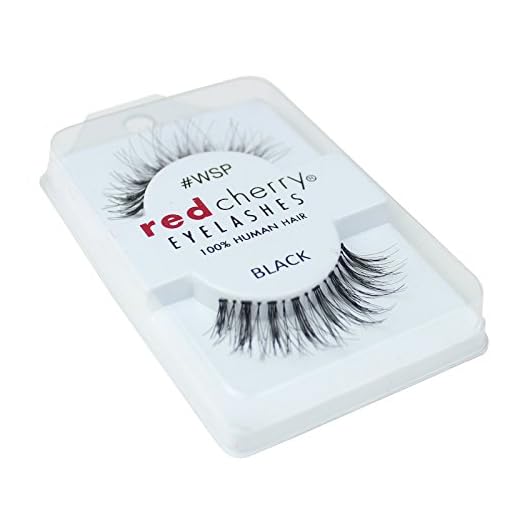 Red Cherry 100% Human Hair False Eye Lashes Fake Eye Lashes #WSP Wispy 6 Pack